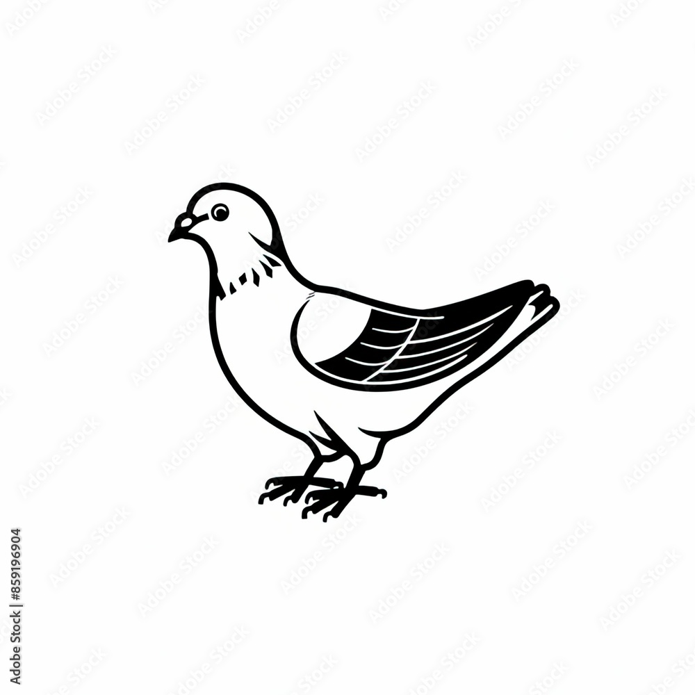 line continuous pigeon line art drawing, line continuous pigeon line art drawing,