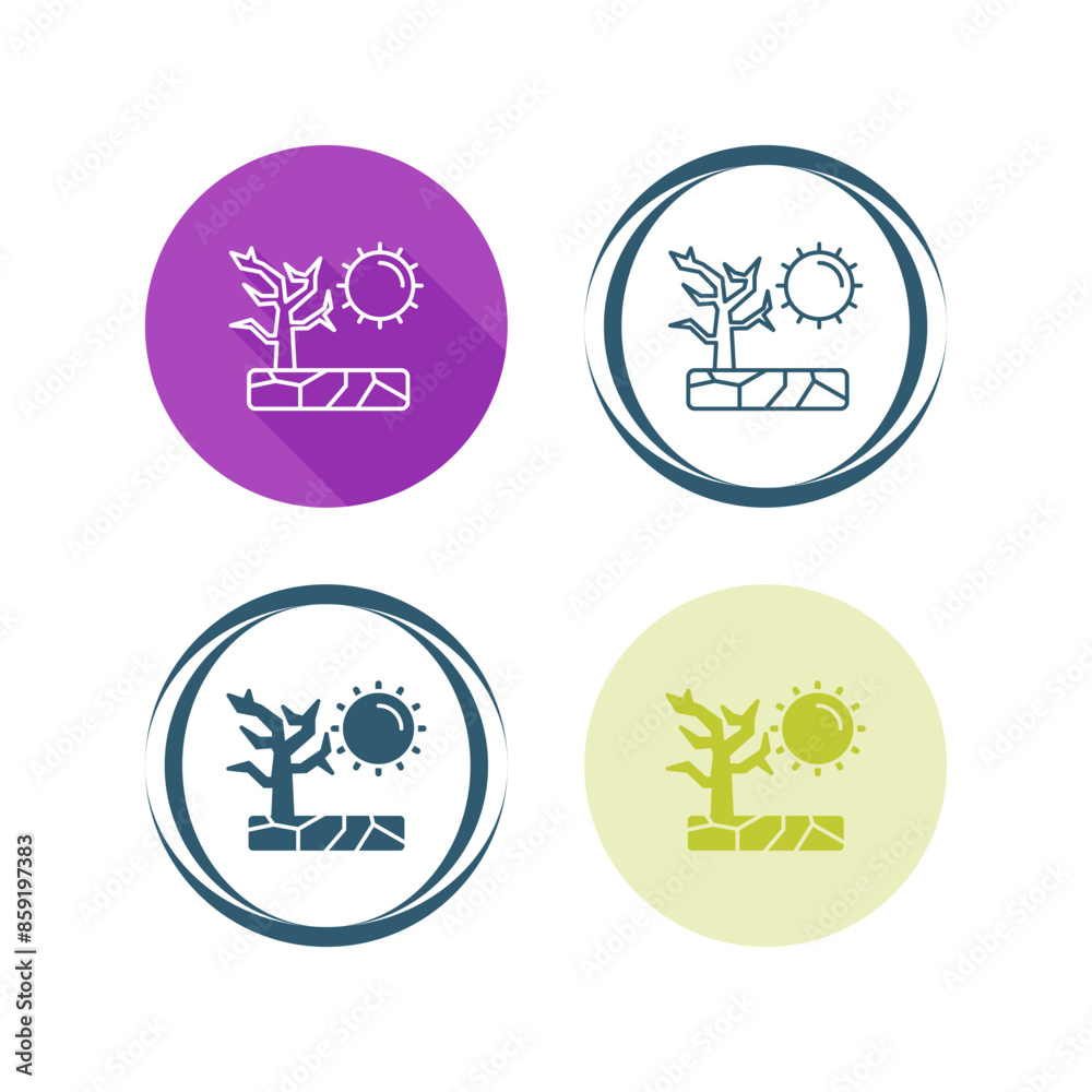 Drought Vector Icon Drought Vector Icon