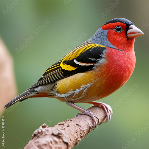 Painted Finch cute bird photo photo