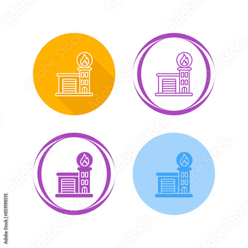 Fire Station Vector Icon