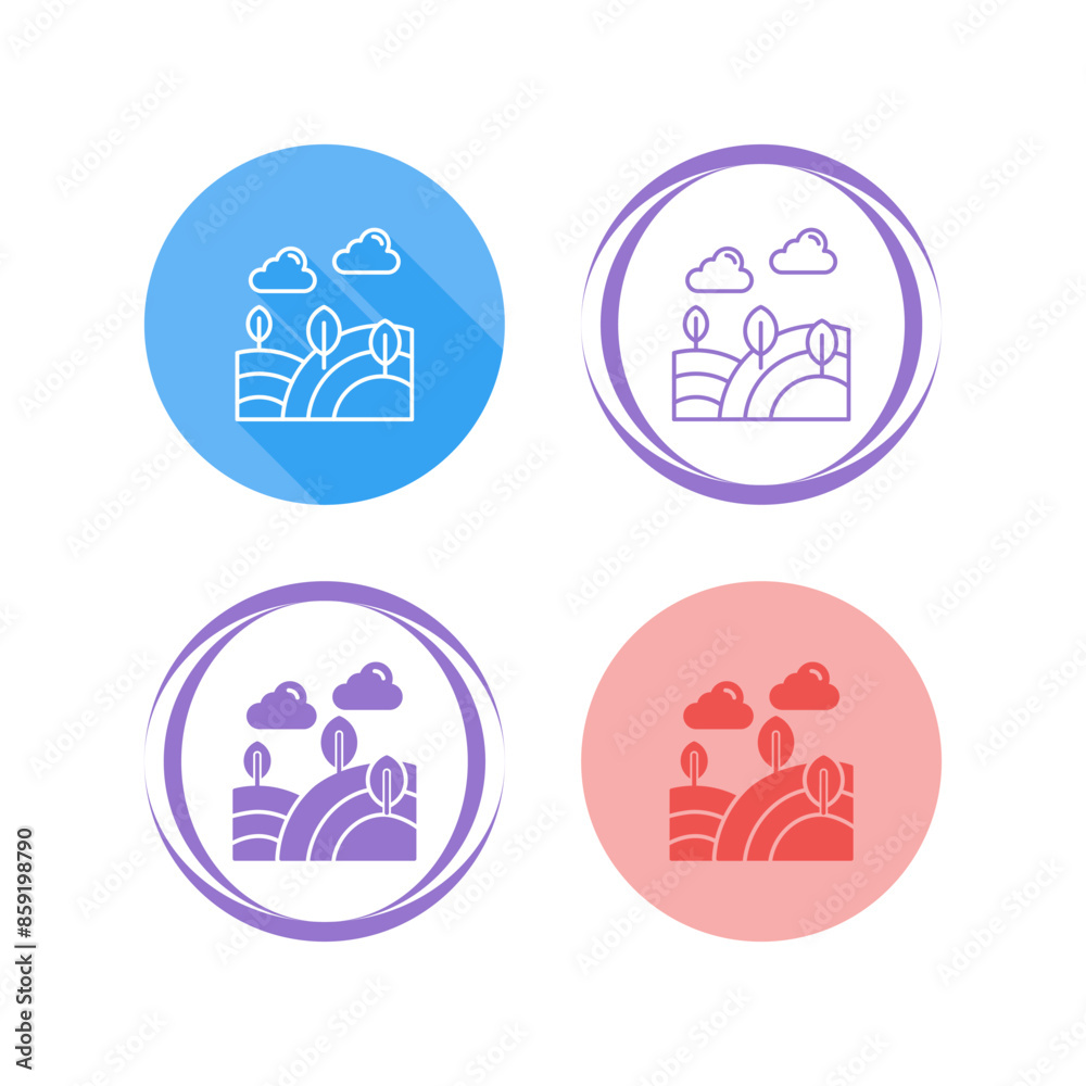 Field Vector Icon Field Vector Icon