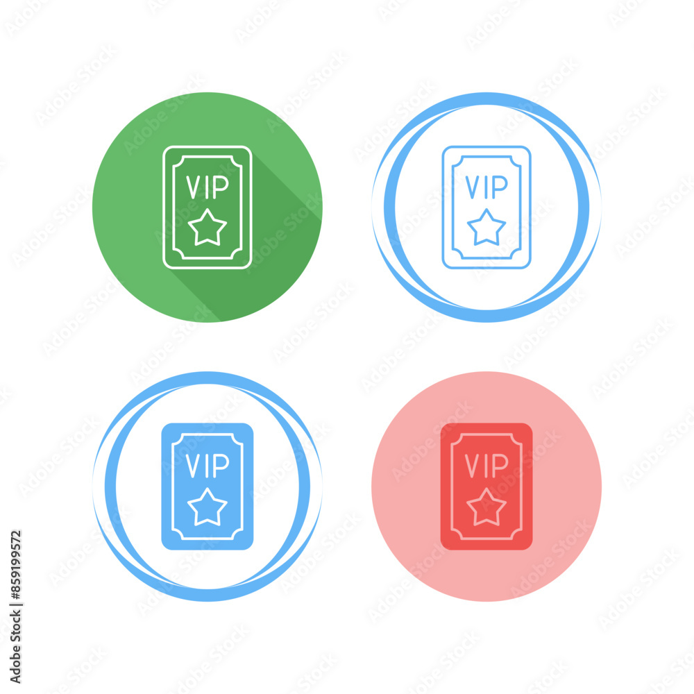Vip Pass Vector Icon Vip Pass Vector Icon