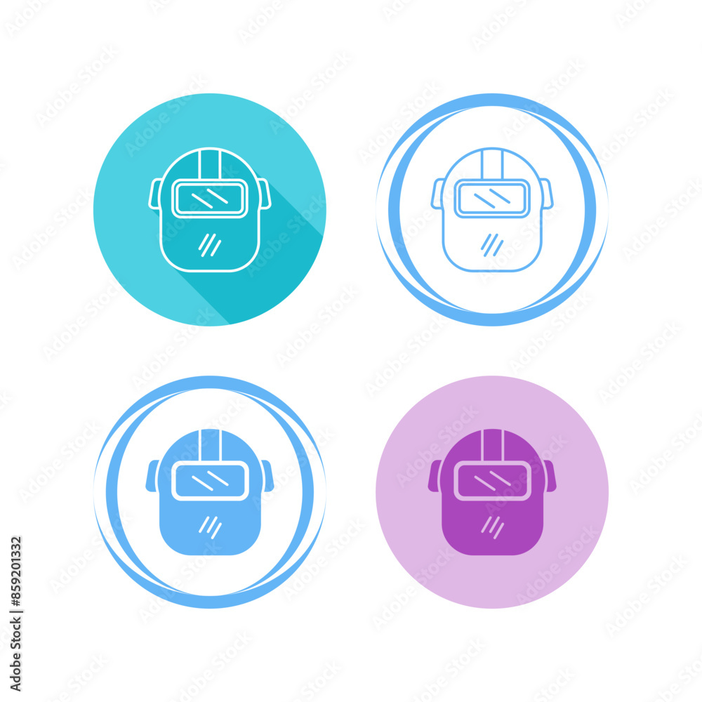 Welding Mask Vector Icon Welding Mask Vector Icon