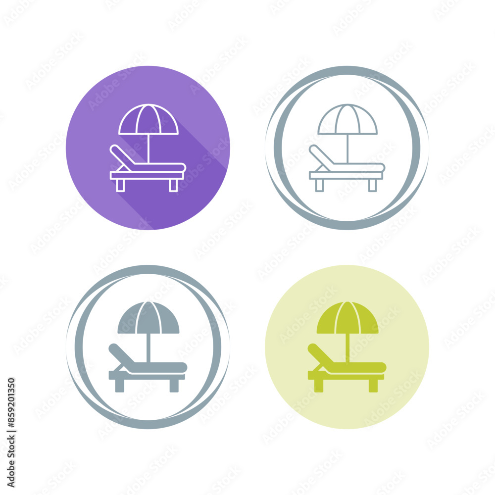 Sunbed Vector Icon