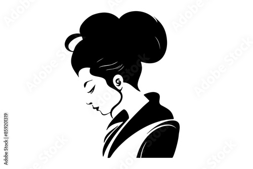 Silhouette of a geisha