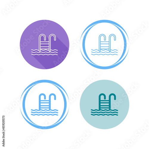 Water Stairs Vector Icon