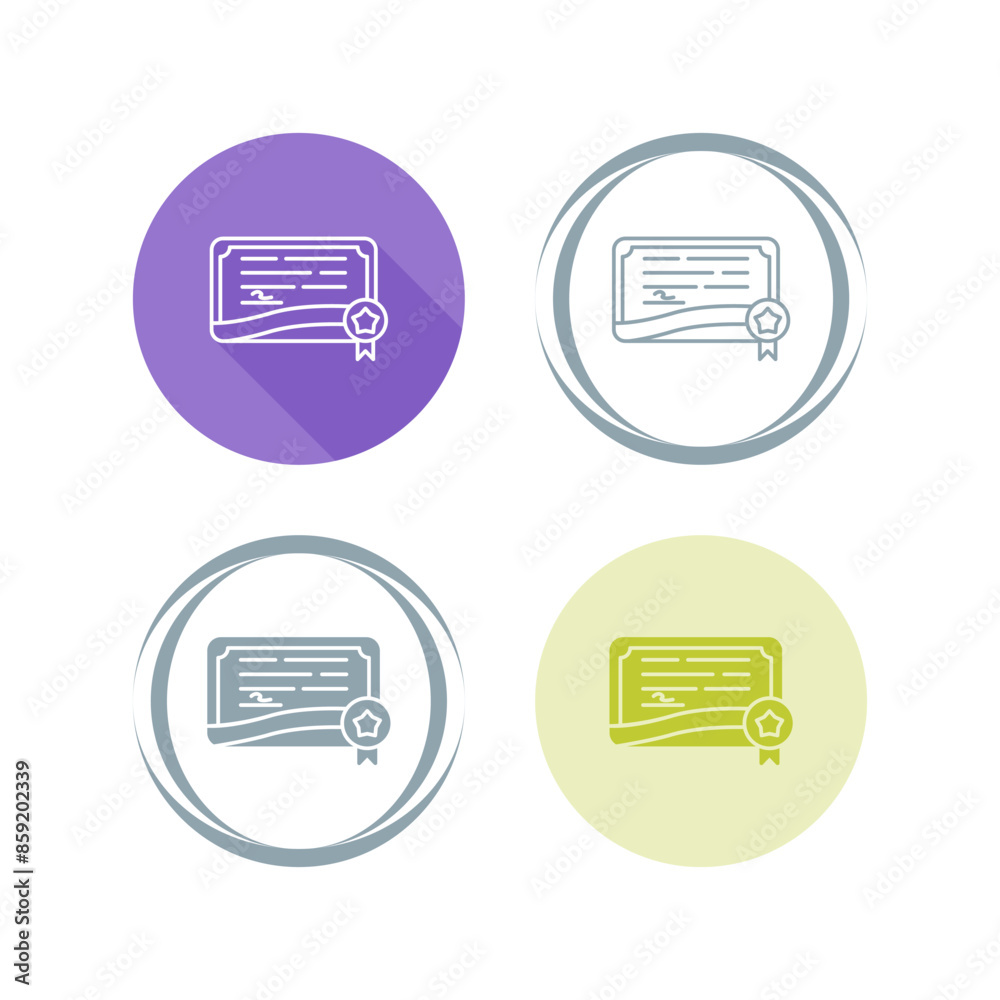 Certificate Vector Icon Certificate Vector Icon
