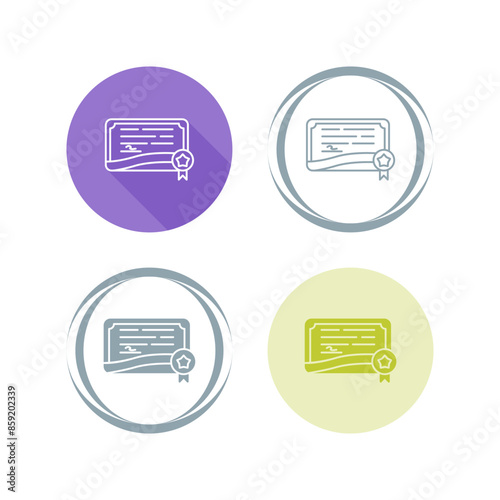 Certificate Vector Icon