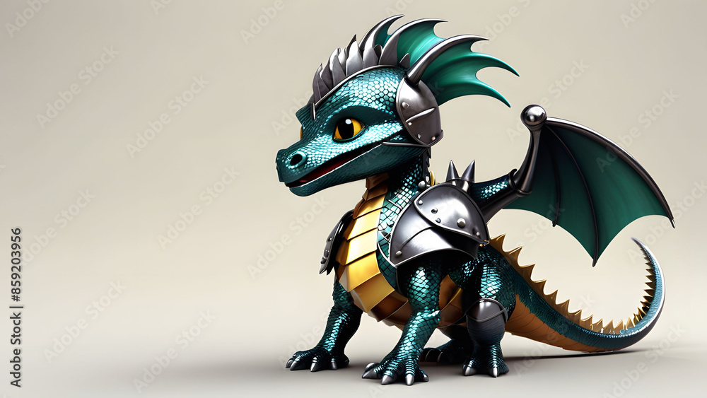 Daring Dragon A small, daring dragon with shiny scales and a knight’s helmet Daring Dragon A small, daring dragon with shiny scales and a knight’s helmet