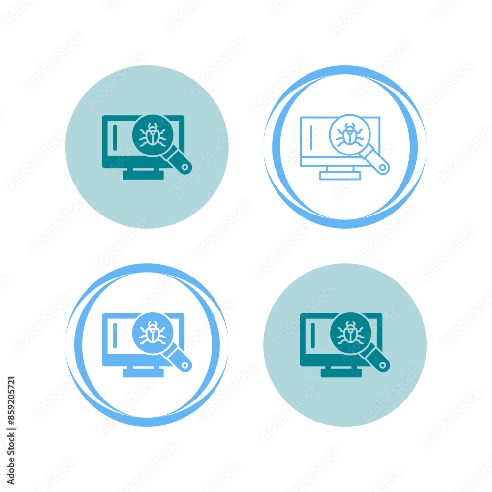 Search Virus Vector Icon Search Virus Vector Icon