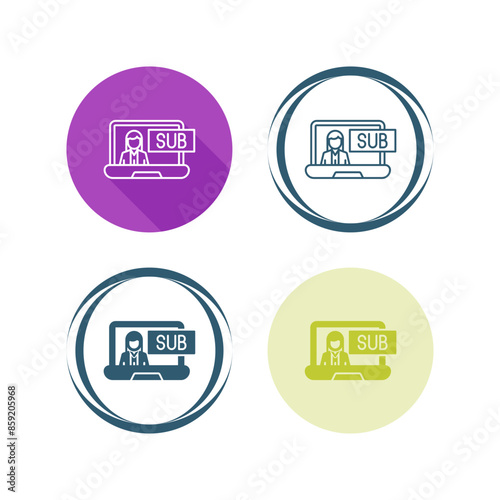 Subscriber Model Vector Icon