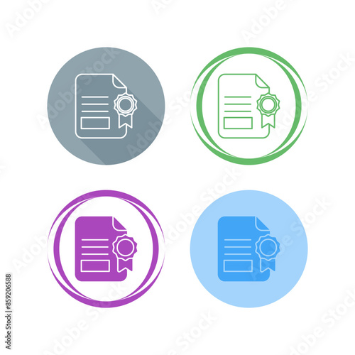 Certificate Vector Icon