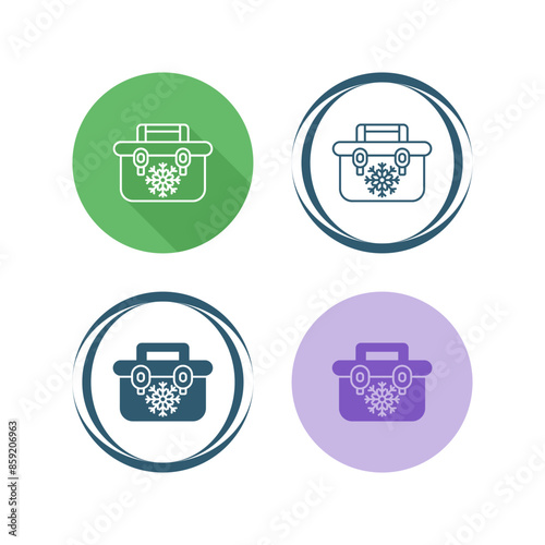 Portable Fridge Vector Icon