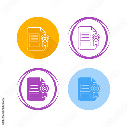 Certificate Vector Icon