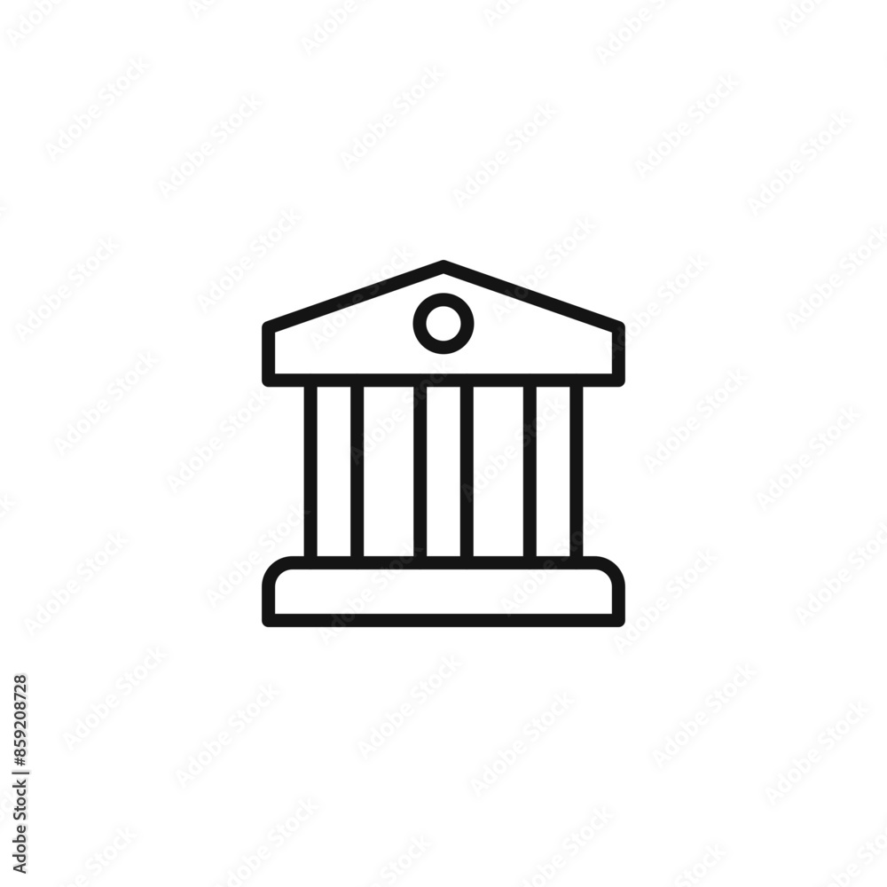 Financial Bank Icon Perfect for Money Management and Savings