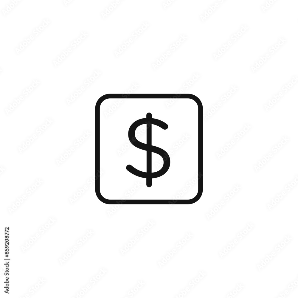 Financial Dollar Icon Ideal for Currency and Money Exchange Financial Dollar Icon Ideal for Currency and Money Exchange