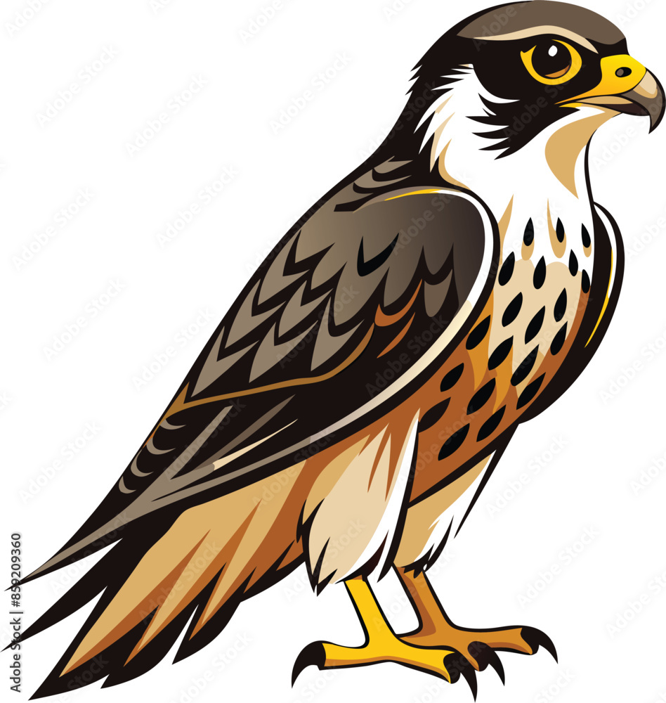 Fototapeta premium Falcon full body vector template illustration design