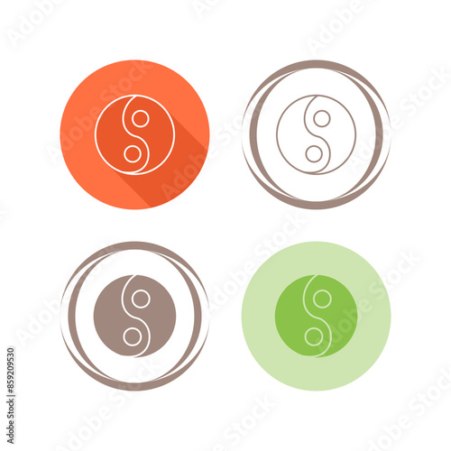 Yin Yang Vector Icon