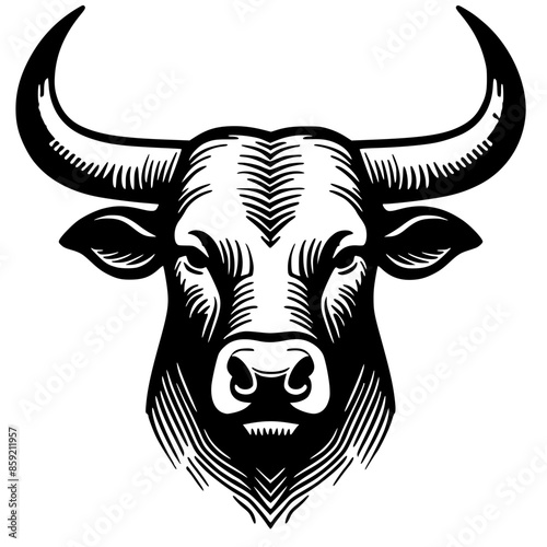 Bull head silhouette