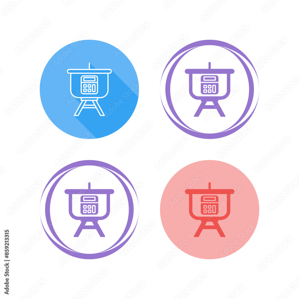 Calculation Presentation Vector Icon Calculation Presentation Vector Icon