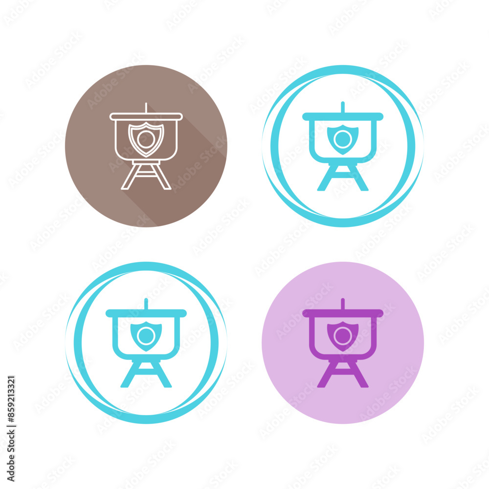 Security Presentation Vector Icon Security Presentation Vector Icon