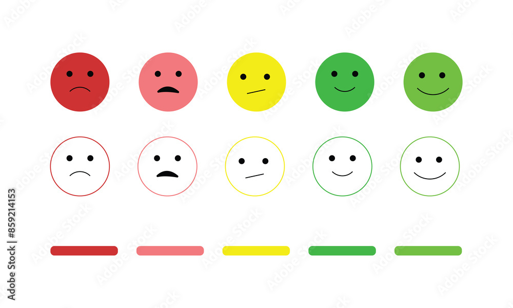Emoji Feedback concept design, Smiley face satisfaction emoticon, Emoticon Feedback, Vector Illustration Emoji Feedback concept design, Smiley face satisfaction emoticon, Emoticon Feedback, Vector Illustration