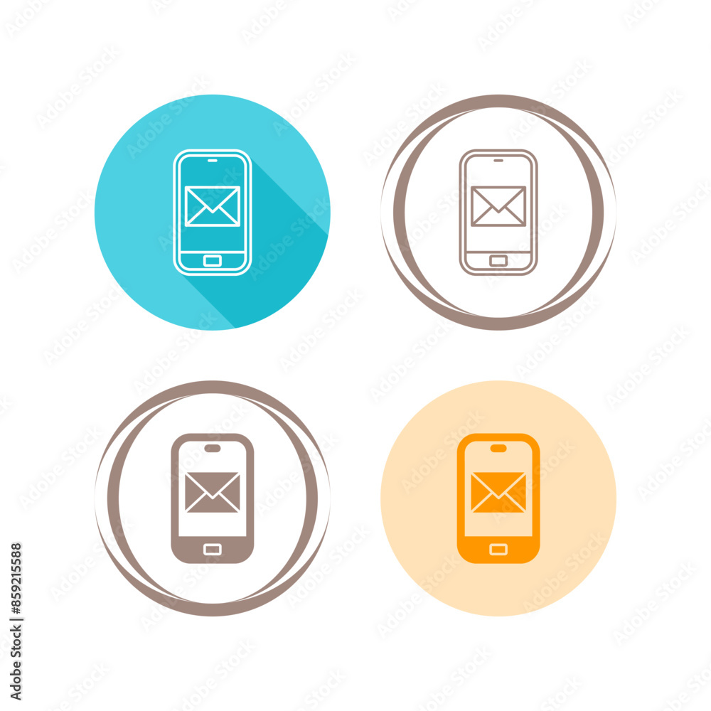 Smartphone mail Vector Icon Smartphone mail Vector Icon