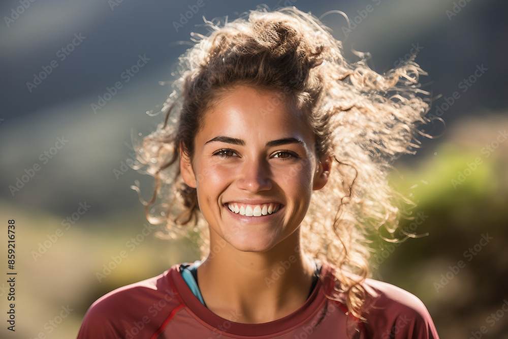 Generated by AI excited person jogging outdoors outside active way of life useful hobby