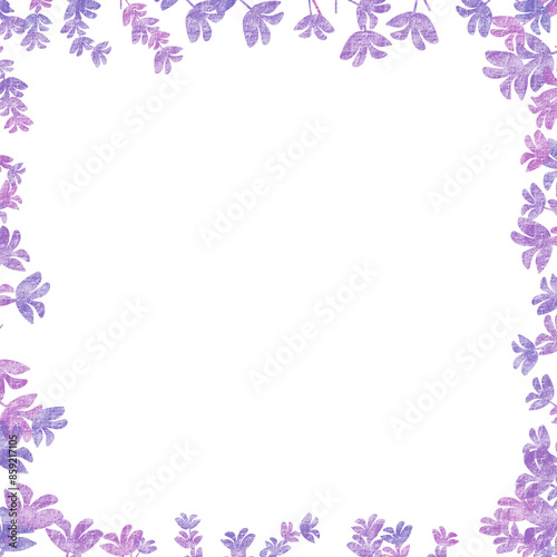 violet flowers frame png
