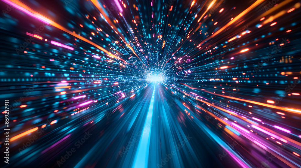 Abstract technology background with fiber optic network connections. Hyper fast Broadband for Global Data transfer Abstract technology background with fiber optic network connections. Hyper fast Broadband for Global Data transfer