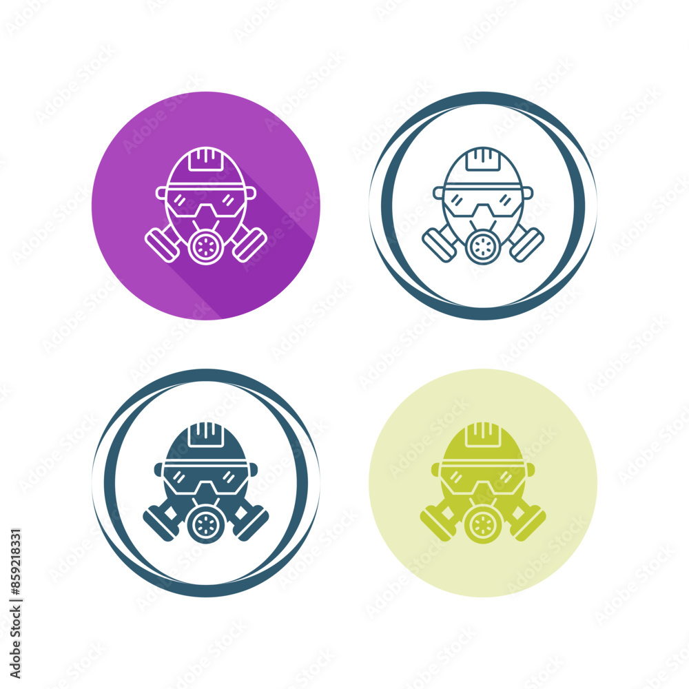 Obraz premium Gas Mask Vector Icon