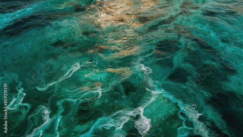 Clear blue sea water texture background © boler