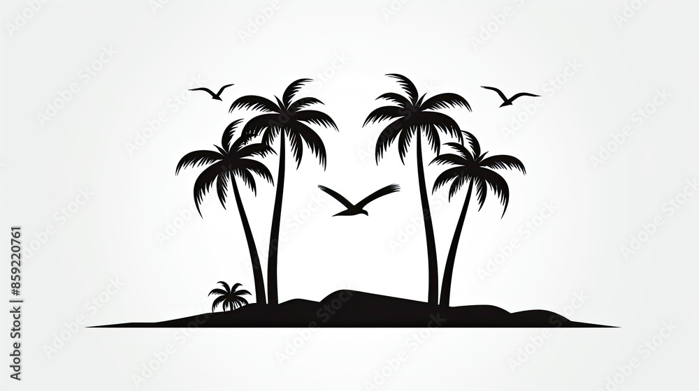Fototapeta premium palm tree silhouette