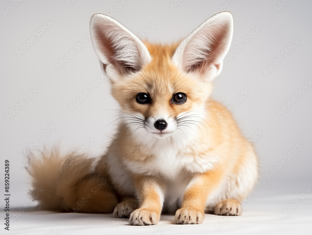 Obraz premium A Portrait of a fennec on an isolated background