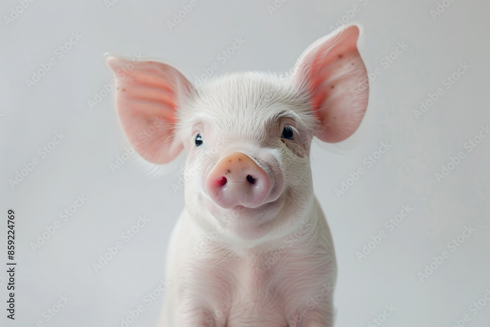 a small pig with ears sticking out a small pig with ears sticking out