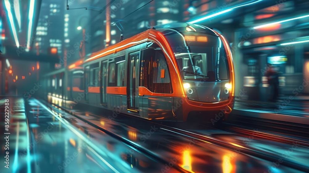 Modern urban transportation, shifting effects. Generative AI. Modern urban transportation, shifting effects. Generative AI.