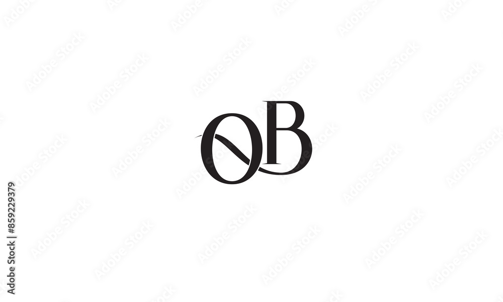 OB, BO, O, B Abstract Letters Logo Monogram OB, BO, O, B Abstract Letters Logo Monogram