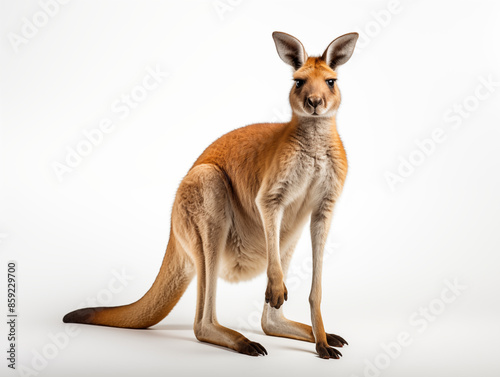 a kangaroo on an isolated background