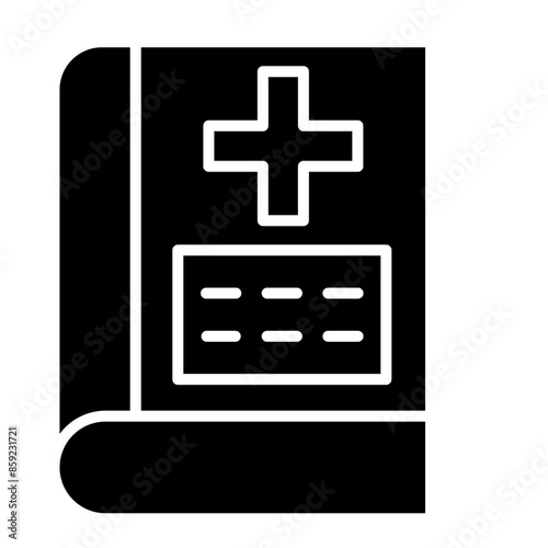 Medical Book Glyph Icon