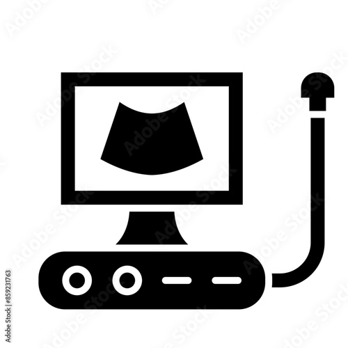 Ultrasound Glyph Icon