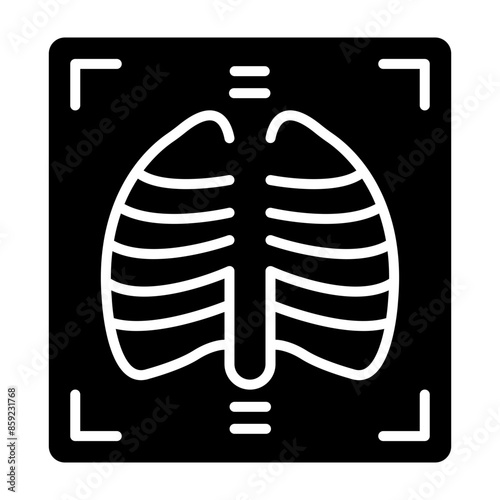 X Ray Glyph Icon
