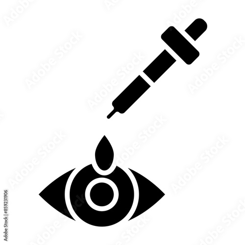 Eye Drop Glyph Icon photo