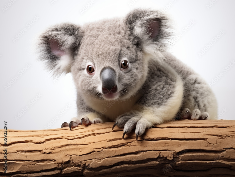 Obraz premium A Portrait of a koala on an isolated background