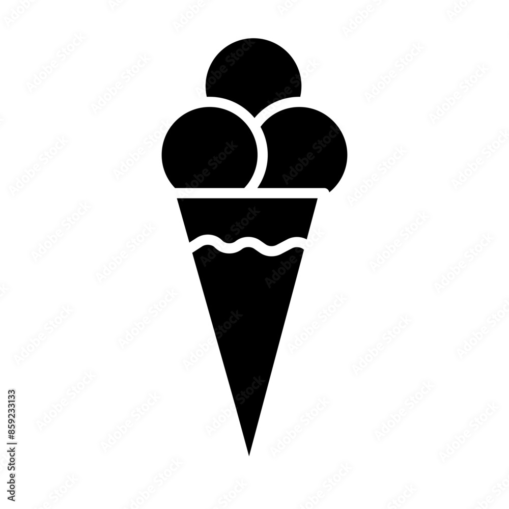 Ice cream Glyph Icon Ice cream Glyph Icon