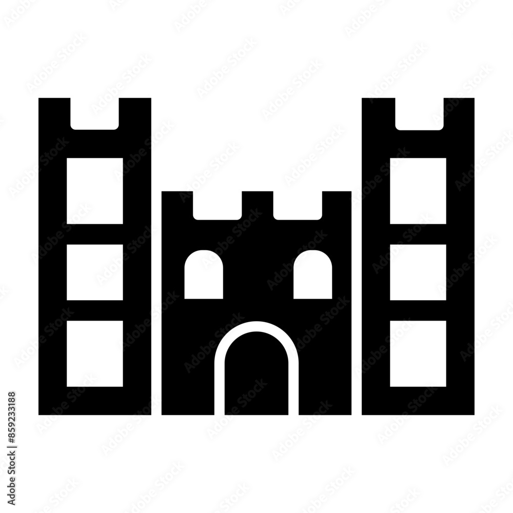 Sand castle Glyph Icon Sand castle Glyph Icon