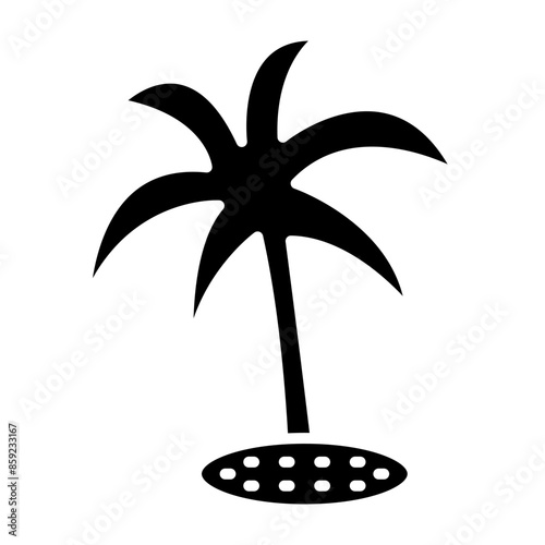 Plam tree Glyph Icon