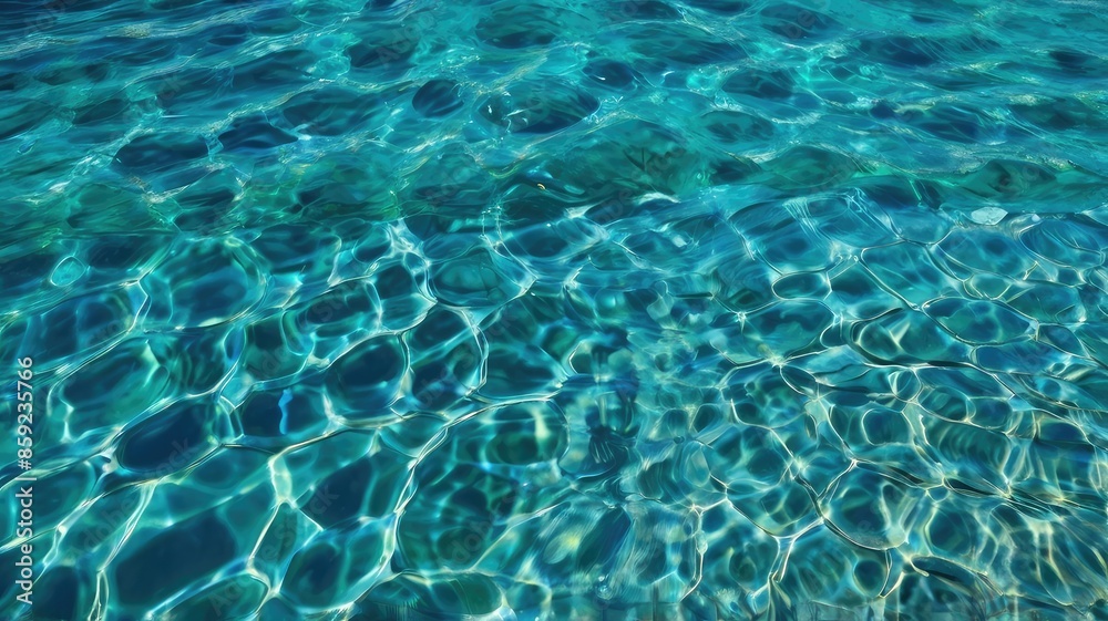 Obraz premium clear water background showing the blue and green colors below the surface