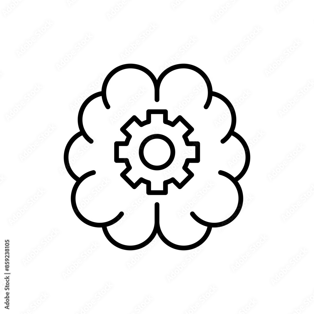 Brain configuration outline icons, minimalist vector illustration ,simple transparent graphic element .Isolated on white background Brain configuration outline icons, minimalist vector illustration ,simple transparent graphic element .Isolated on white background