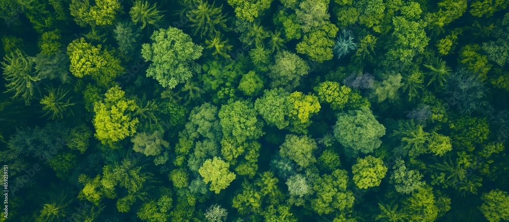 Summer in forest aerial top view. Mixed forest, green trees. Natural park, top view. Drone shoot above colorful green trees in nature Summer in forest aerial top view. Mixed forest, green trees. Natural park, top view. Drone shoot above colorful green trees in nature