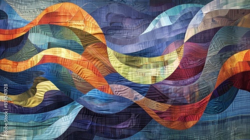 With every gust of wind the tapestry changes shape and direction creating a mesmerizing display of motion.